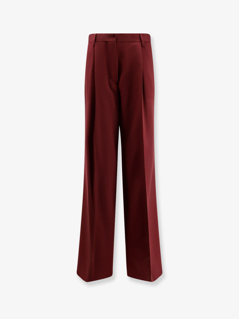 Dries Van Noten Dries Van Noten Portias Wool Trousers Red - World Class Fashion