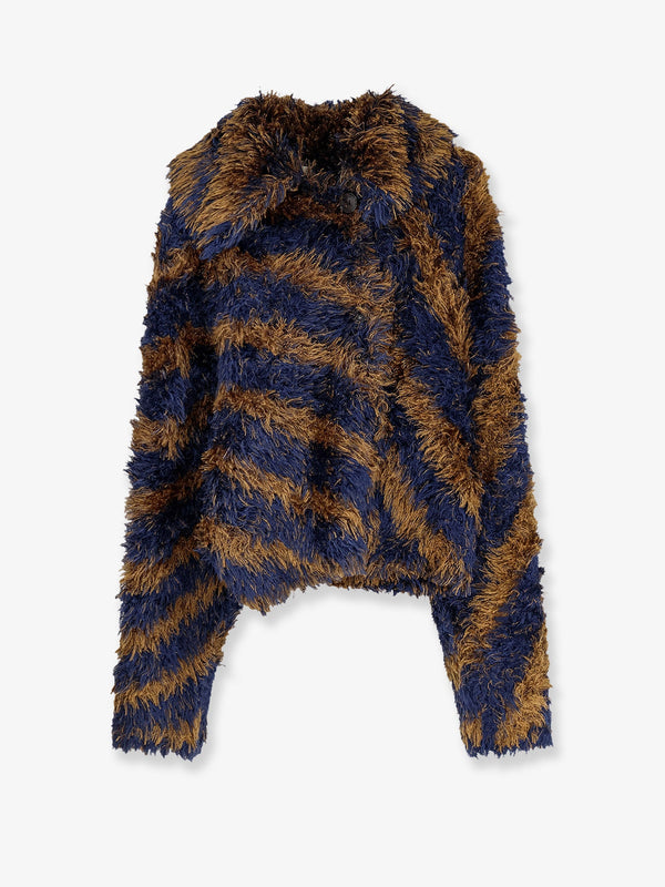 Dries Van Noten Terrace Frayed Fabric Cardigan