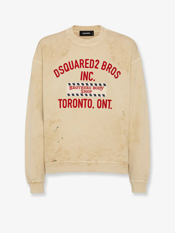 Dsquared2 Cotton Sweatshirt With Distressed Effect