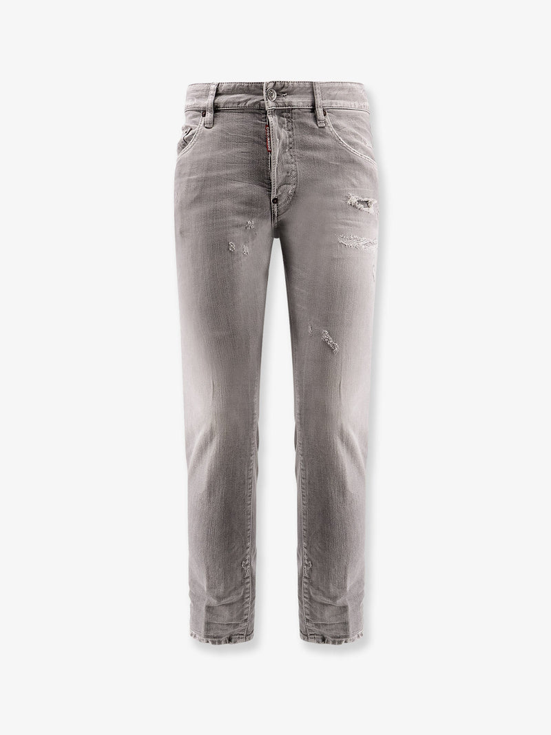 Dsquared2 Dsquared2 Skater Jeans Destroyed Effect Grey - World Class Fashion