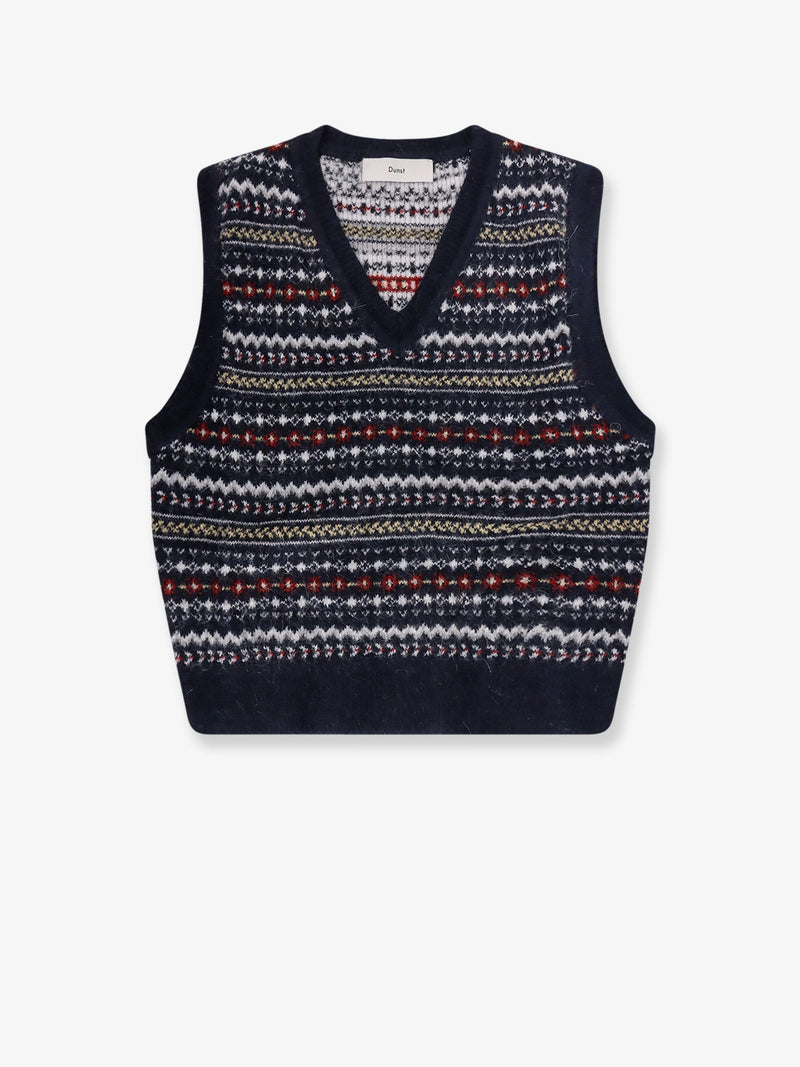 Dunst Chaleco de punto unisex Dunst en azul marino - World Class Fashion