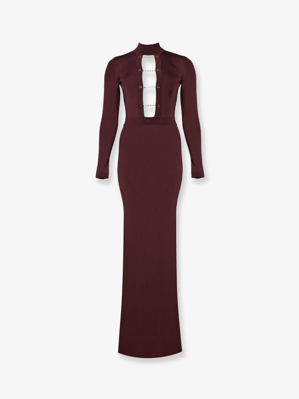 Elisabetta Franchi Stretch Knit Long Dress