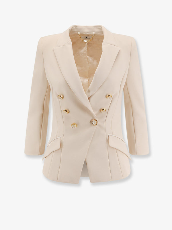 Elisabetta Franchi Fitted Blazer With Logoed Buttons