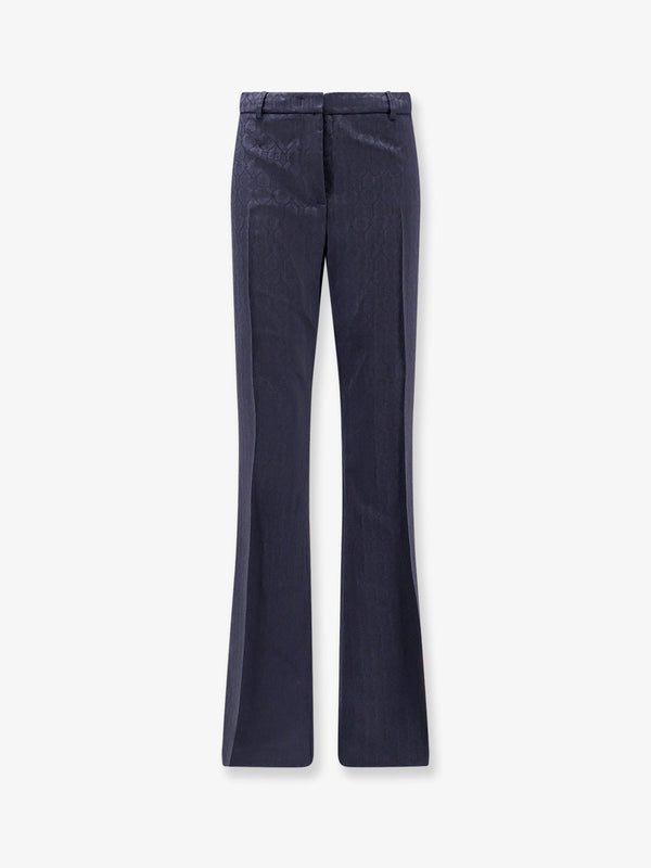 Etro Wool Trousers With Iconic Motif