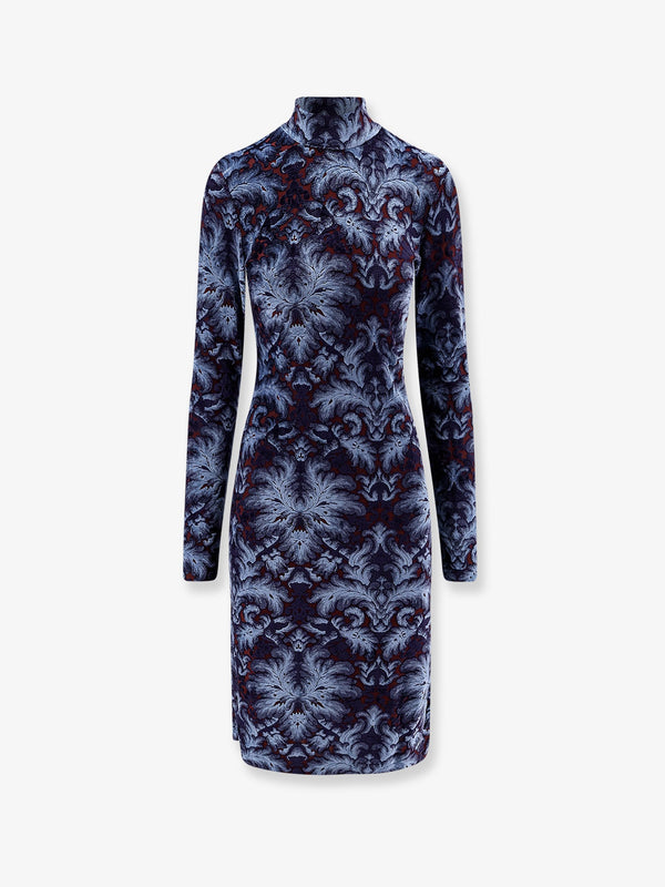 Etro Jacquard Velvet Short Dress