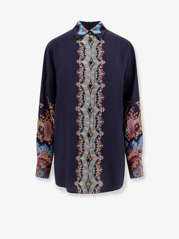 Etro Silk Shirt With Floral Print