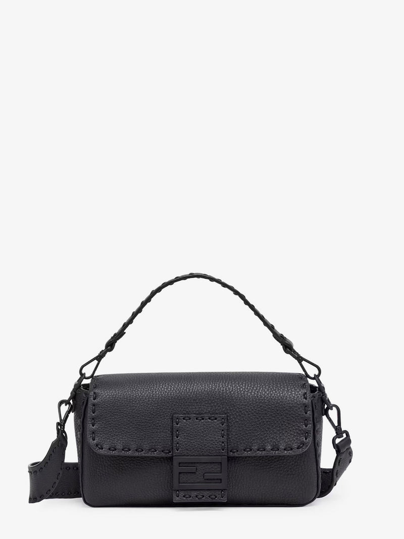 Fendi Fendi Baguette Leather Belt Bag Grey - World Class Fashion