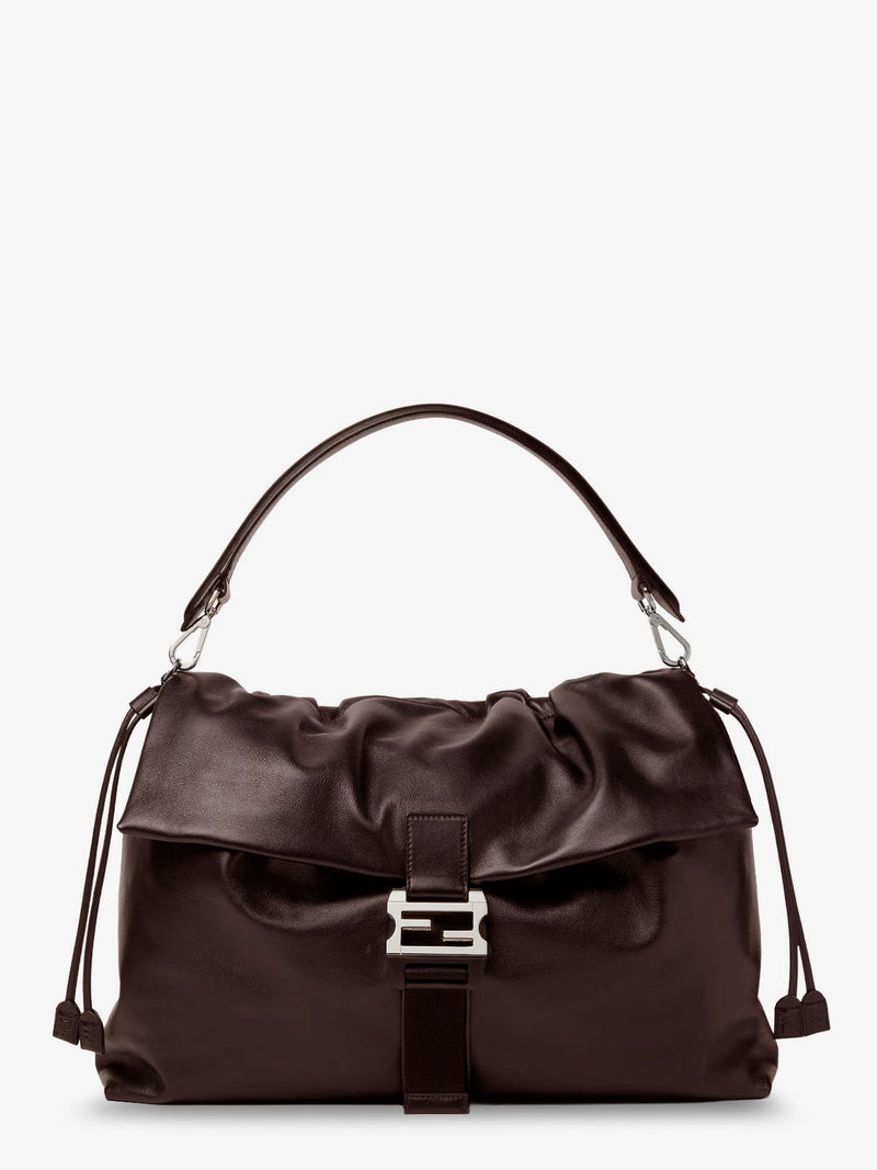 Fendi Fendi Flux Maxi Messenger Leather Bag Brown - World Class Fashion