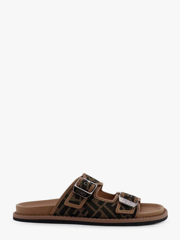 Fendi Feel Jacquard Ff Fabric Sandals