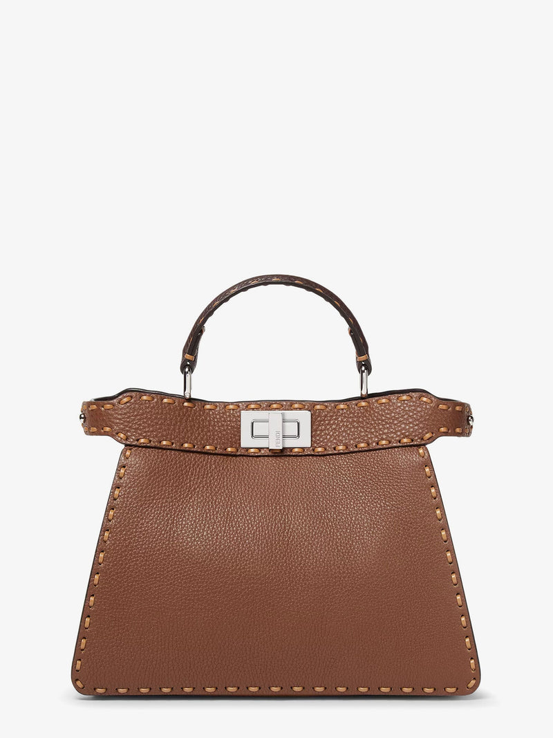 Fendi Fendi Peekaboo Iseeu Small Leather Bag Brown - World Class Fashion