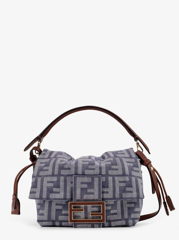 Fendi Mamma Baguette Small Jacquard Ff Fabric Crossbody Bag