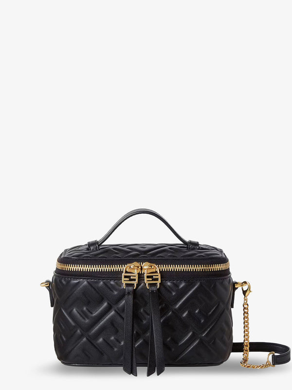 Fendi Vanity Leather Shoulder Bag With Ff Motif