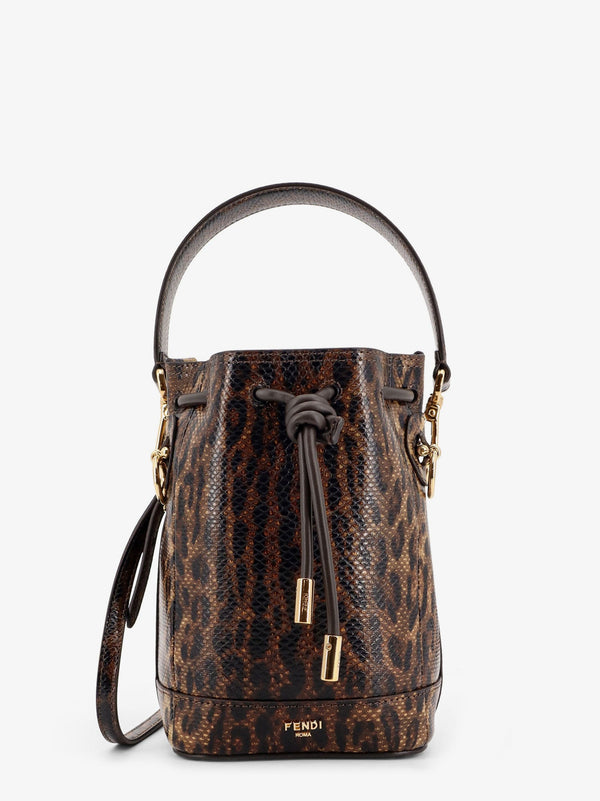 Fendi Mini Mon Tresor Bucket Bag With Fendi Leo Motif