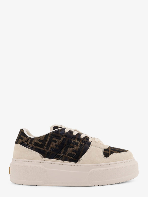 Fendi Fendi Match Canvas And Suede Platform Sneakers