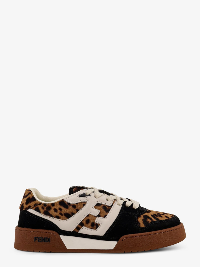 Fendi Fendi Fendi Match Suede and Pony Skin Sneakers Black - World Class Fashion