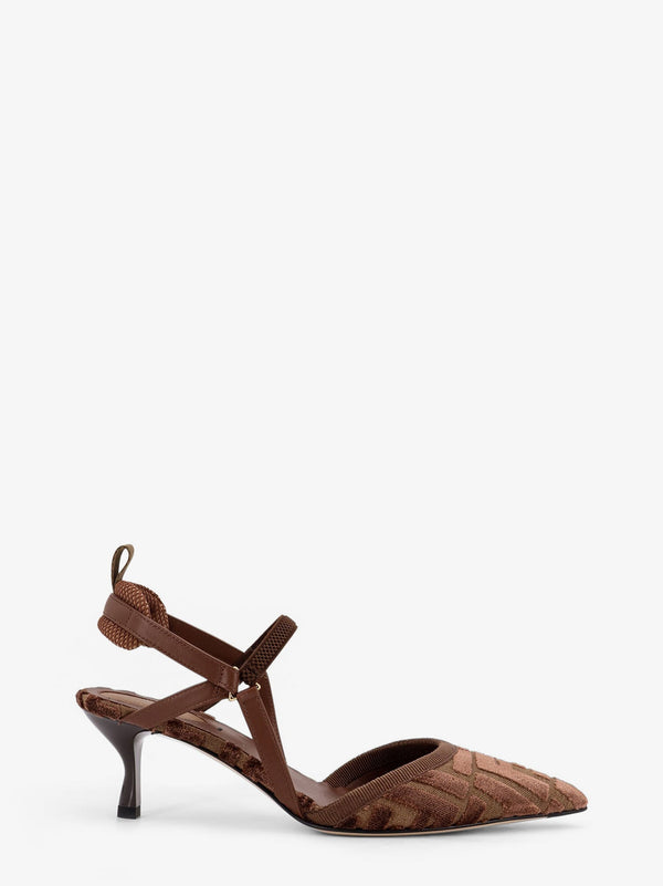 Fendi ColibrÃ¬ Lite Ff Fabric Slingback
