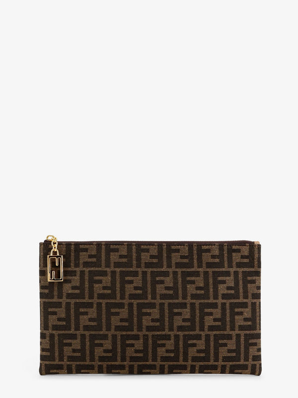 Fendi Medium Flat Ff Jacquard Fabric Pouch