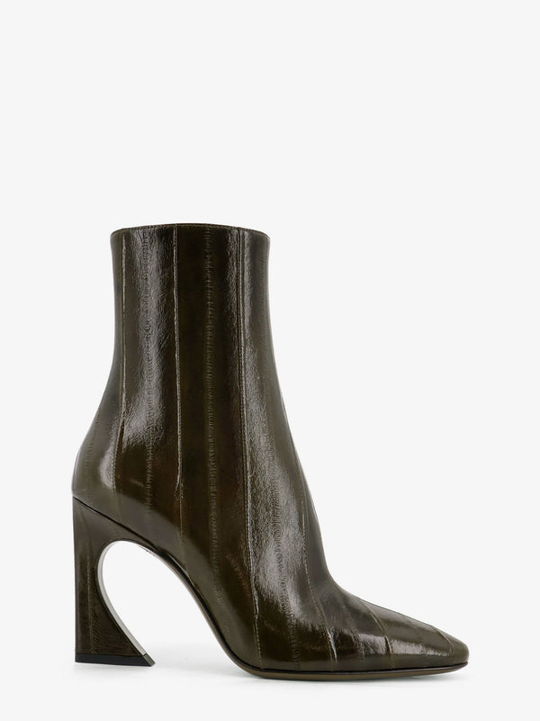 Fendi Fendi Arco Hagfish Leather Ankle Boots