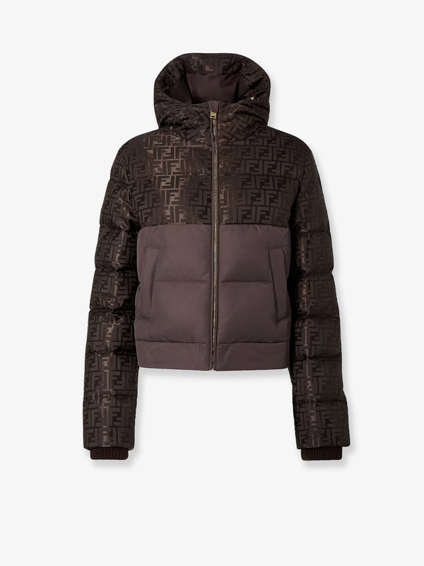 Fendi Ff Jacquard Nylon Down Jacket