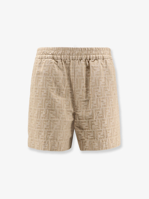 Fendi Ff Cotton And Linen Shorts
