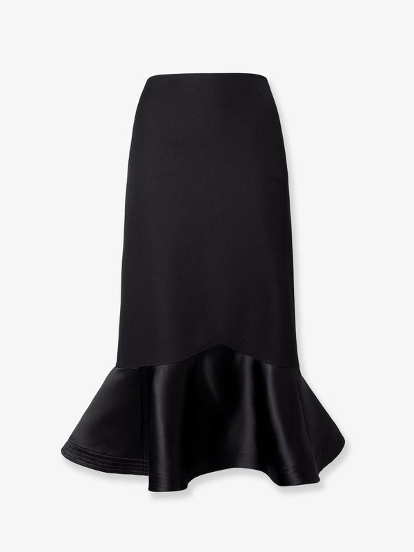 Fendi Grain De Pouder Wool Skirt