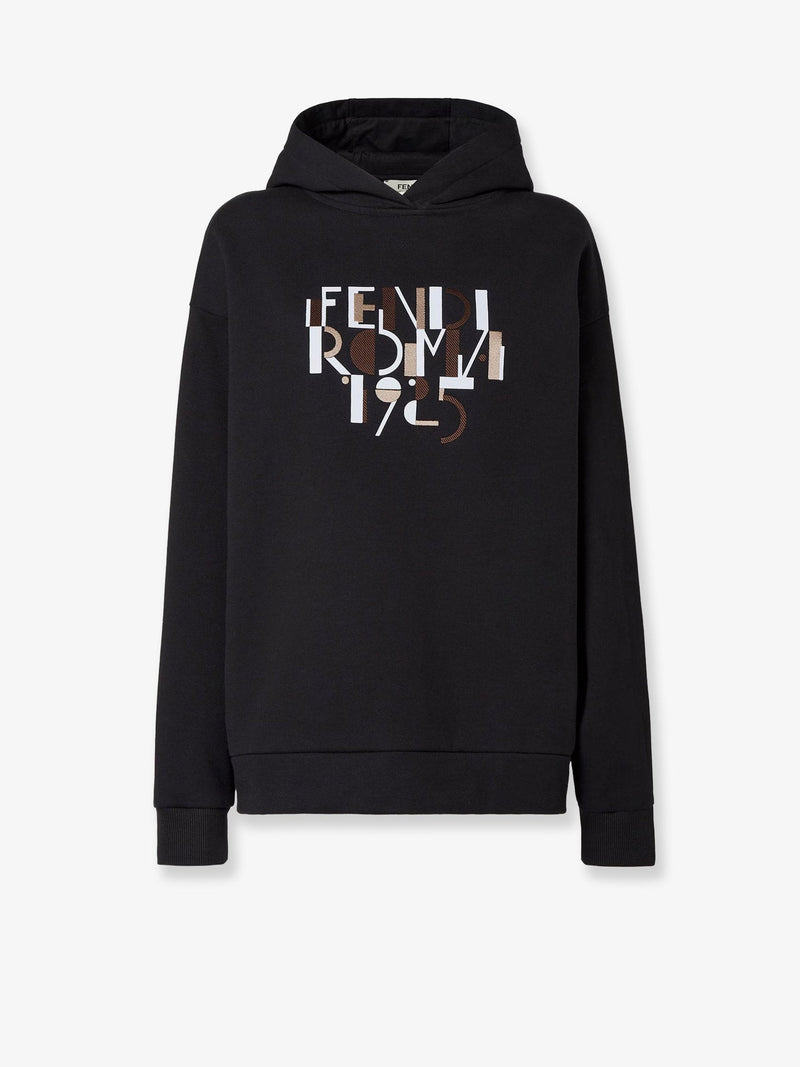 Fendi Fendi Oversize Cotton Sweatshirt Black - World Class Fashion