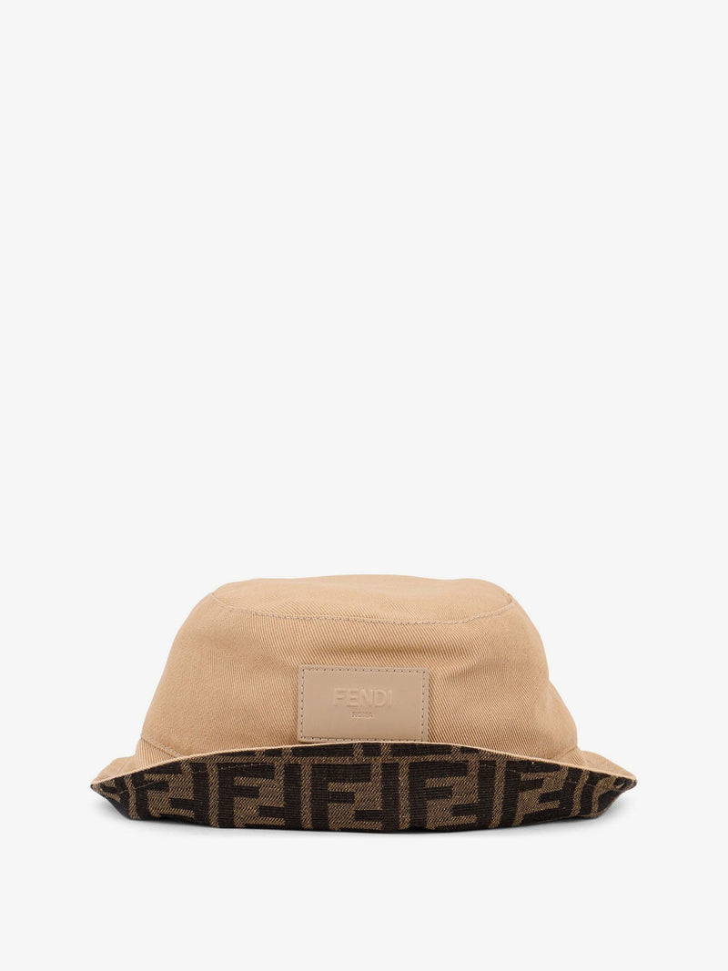 Fendi Fendi Cotton Bucket Hat Beige - World Class Fashion
