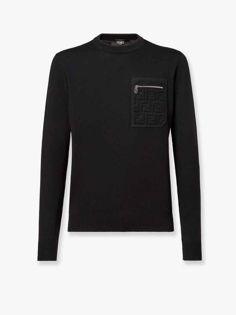 Fendi Fendi Virgin Wool Sweater Black Men - World Class Fashion