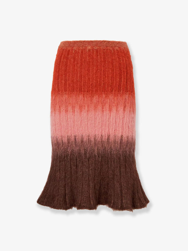 Fendi Dégradé Mohair And Wool Skirt