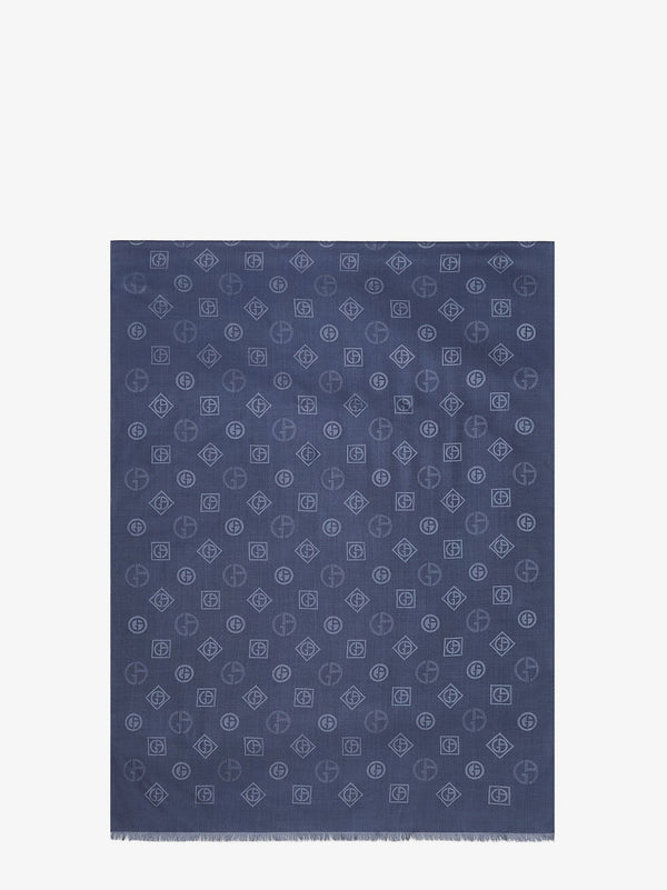 Giorgio Armani Silk Scarf With All-Over Monogram Print