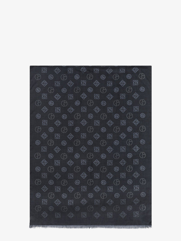 Giorgio Armani Silk Scarf With All-Over Monogram Print