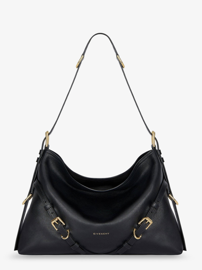 Givenchy Givenchy Voyou Bolso de Hombro Mediano de Cuero Negro - World Class Fashion