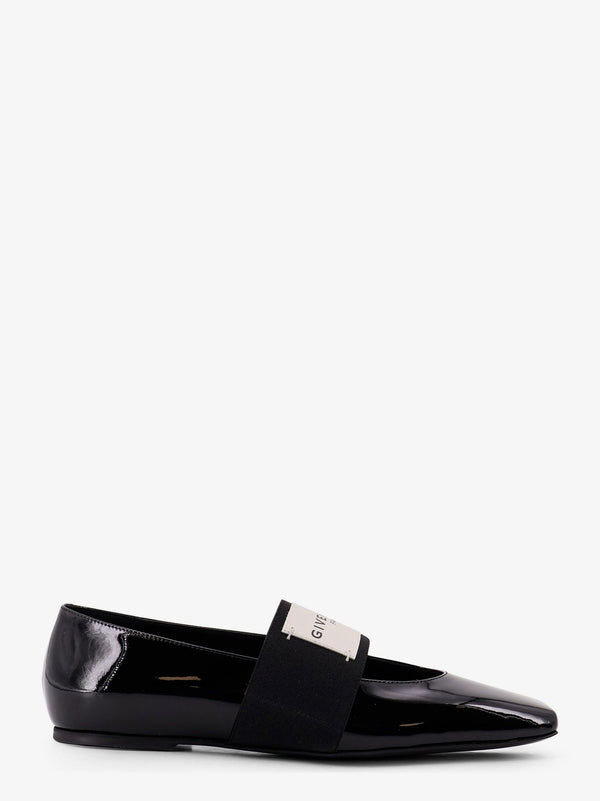 Givenchy Patent Leather Ballerinas With Maxi Logo Label