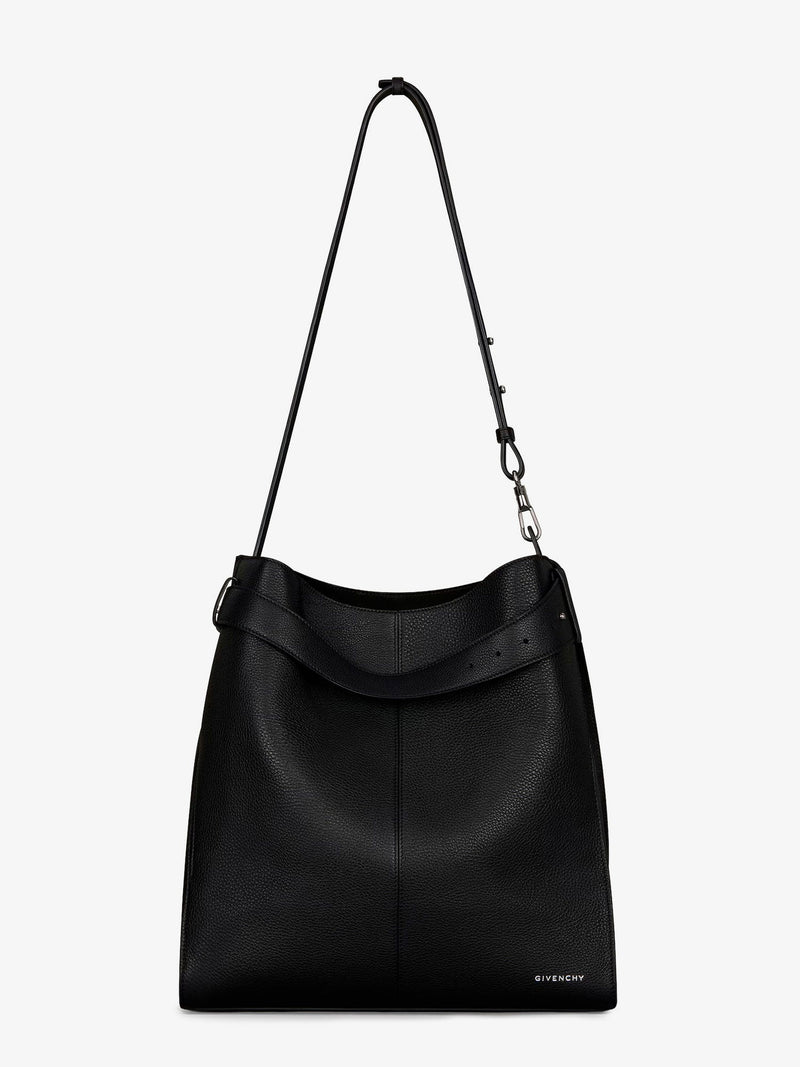 Givenchy Givenchy Belted Leather Shoulder Bag Black - World Class Fashion