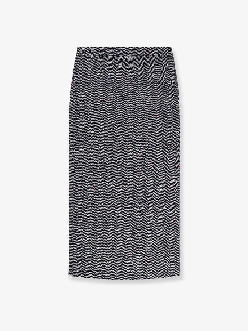 Givenchy Falda de Algodón con Motivo de Espiga Givenchy Negra - World Class Fashion