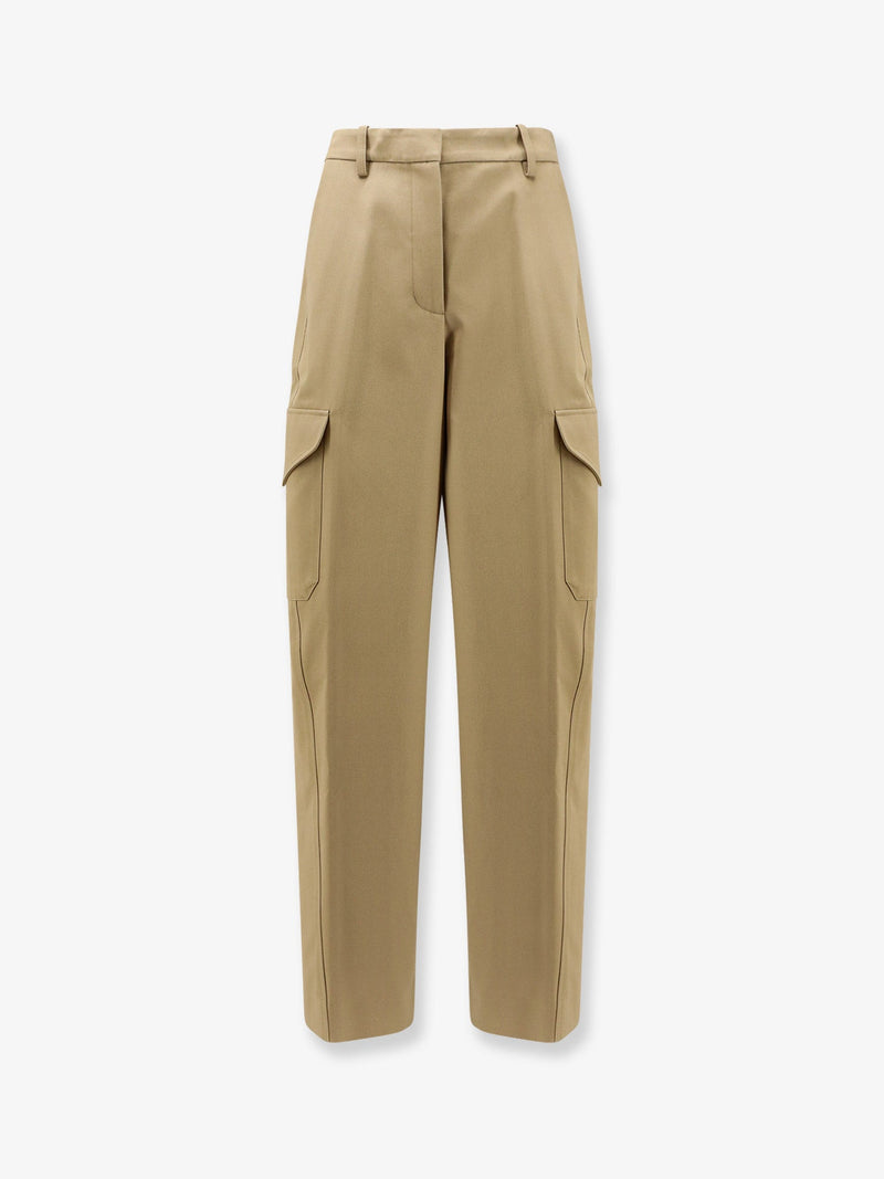 Givenchy Givenchy Pantalones cargo de algodón y lana beige para mujer - World Class Fashion