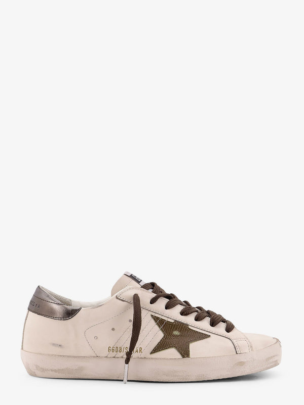 Golden Goose Deluxe Brand Super-Star Classic With List Low-Top Leather Sneakers With Used Effect