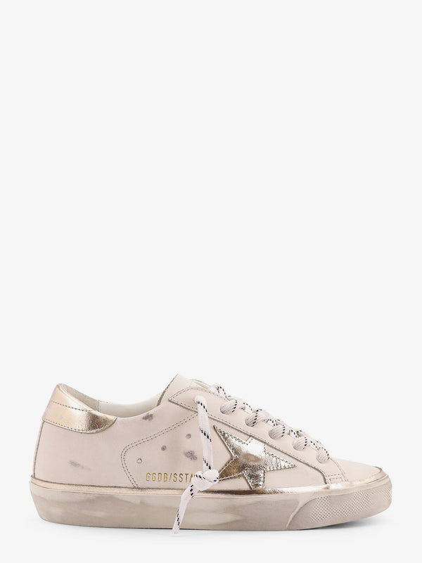Golden Goose Deluxe Brand Super-Star Classic With List Low-Top Leather Sneakers With Used Effect