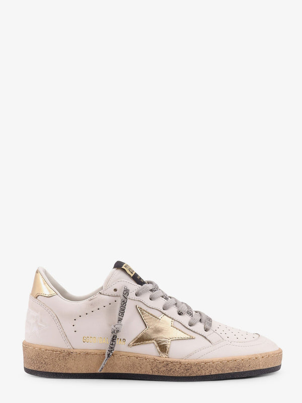 Golden Goose Deluxe Brand Ball Star Low-Top Leather Sneakers With Used Effect