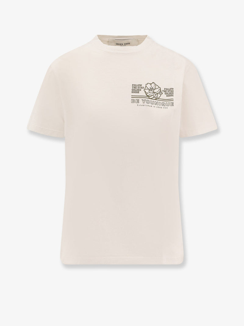 Golden Goose Golden Goose Deluxe Brand Cotton T-Shirt White Women - World Class Fashion