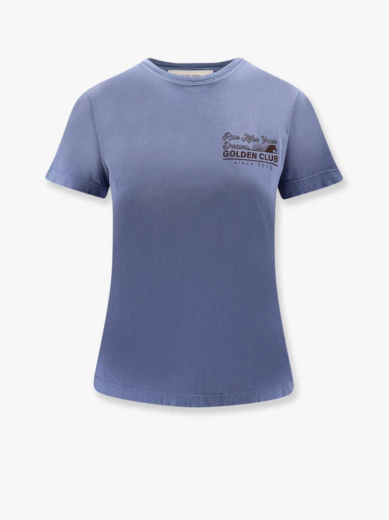 Golden Goose Golden Goose Women's Blue Cotton T-Shirt - World Class Fashion