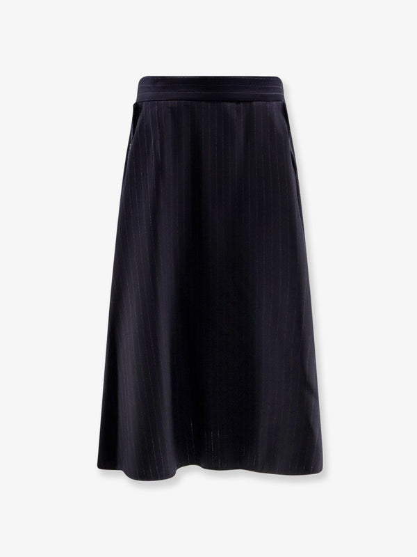 Golden Goose Deluxe Brand Striped Virgin Wool Midi Skirt