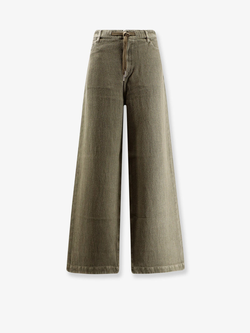 Golden Goose Pantalones Golden Goose Ortensia de Algodón y Lino Verdes - World Class Fashion