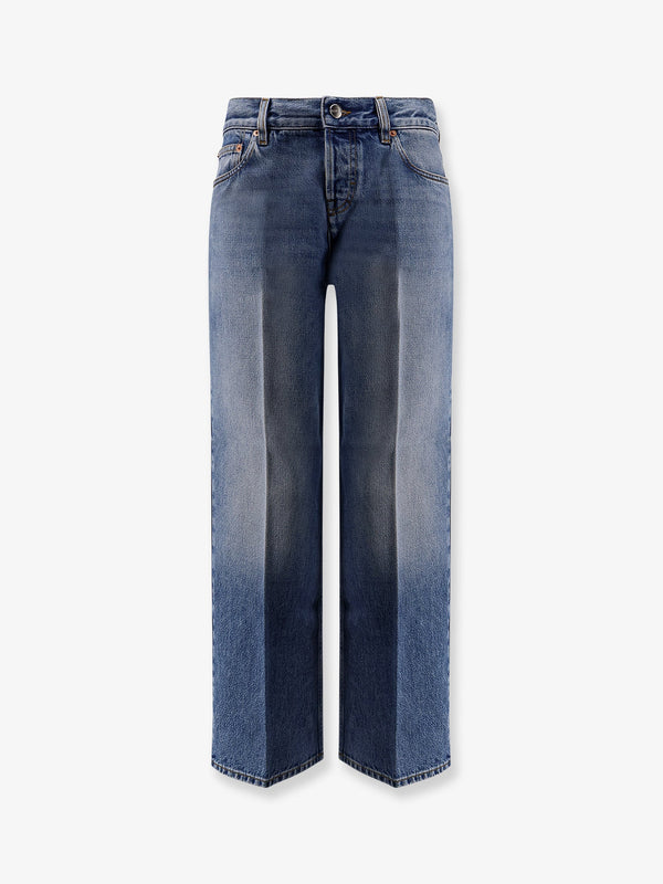 Gucci Cotton Jeans With Gucci Rosso Ancora Naplak Tag