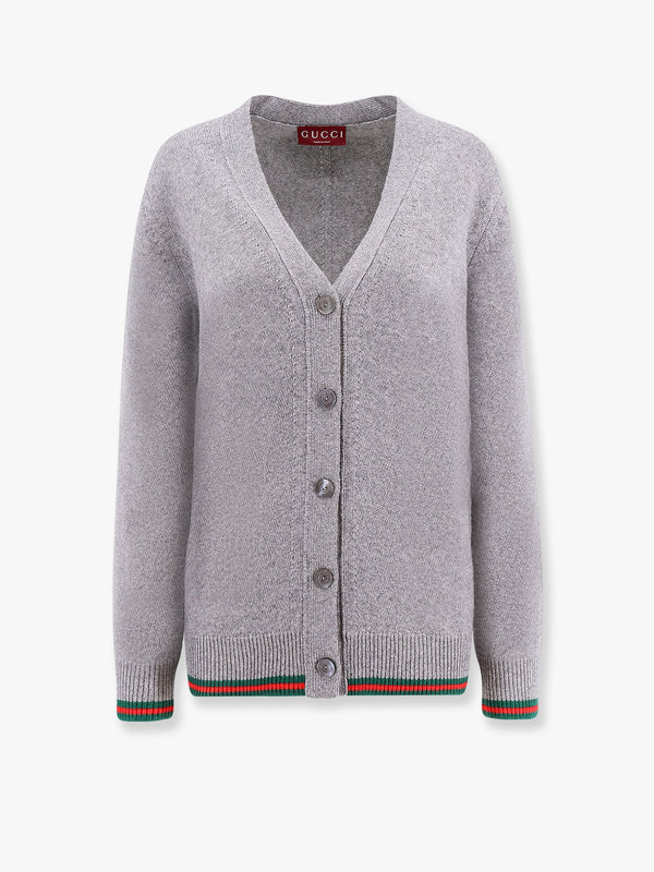 Gucci Wool And Cashmere Cardigan With Web Detail