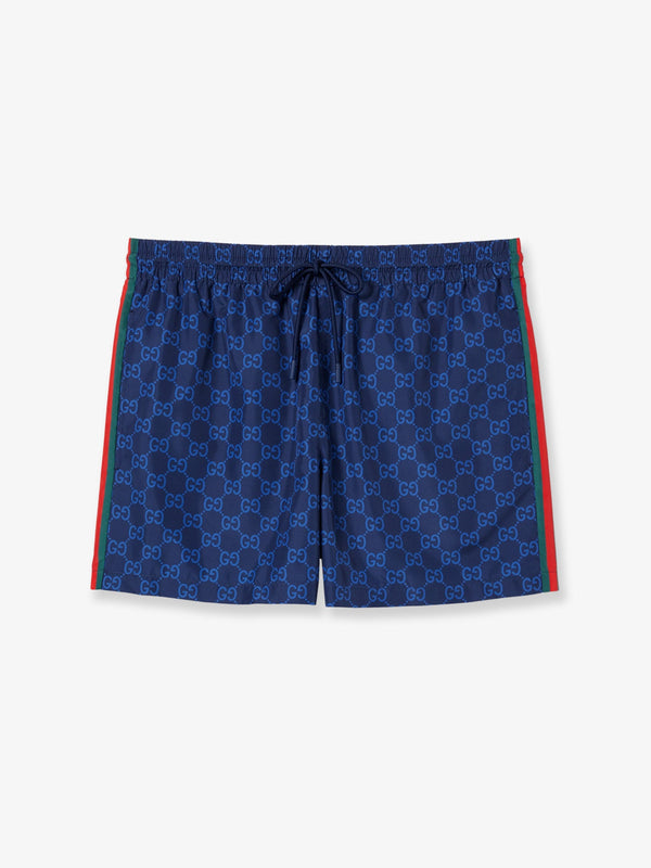 Gucci Nylon Swim Shorts With All-Over Gg Motif