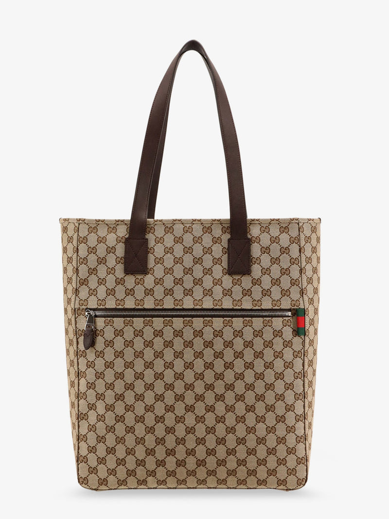 Gucci Bolso de compras Gucci GG de tela beige - World Class Fashion