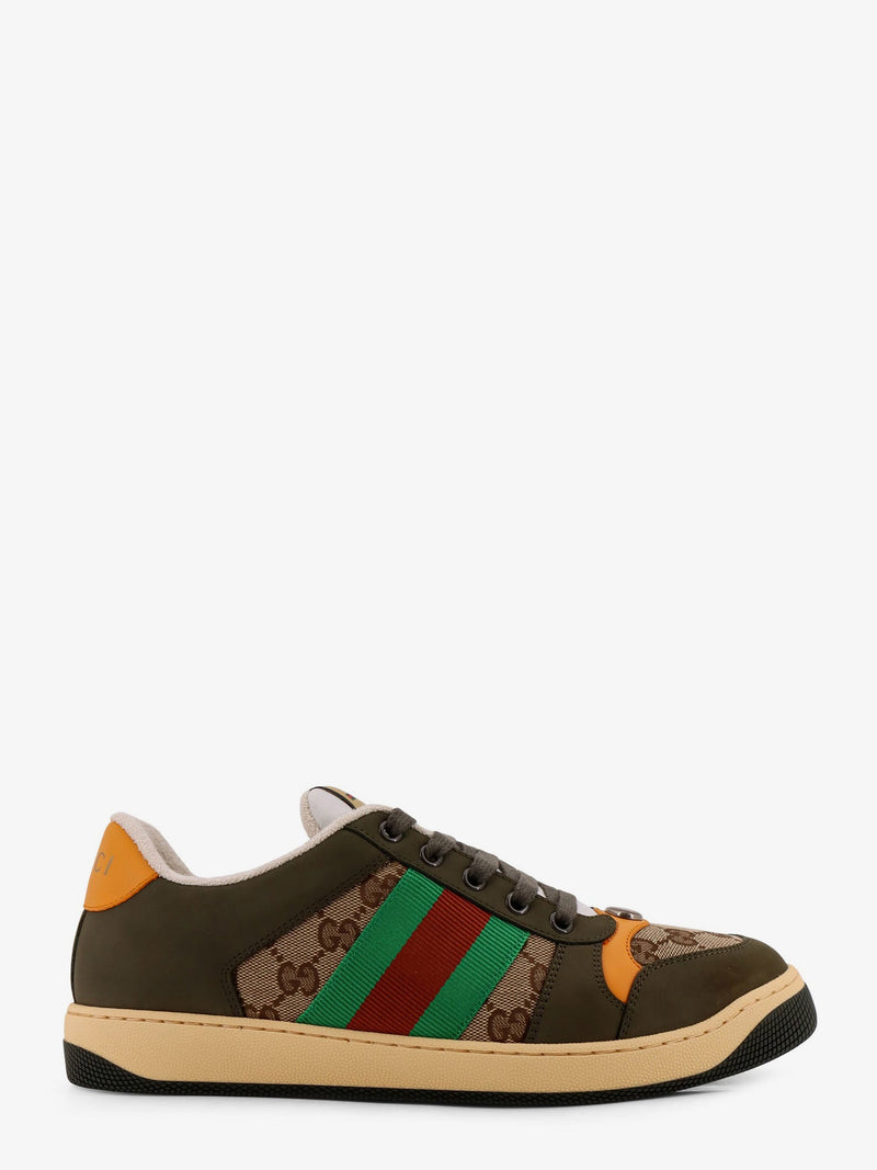 Gucci Gucci Screener Low-Top Sneakers Green - World Class Fashion