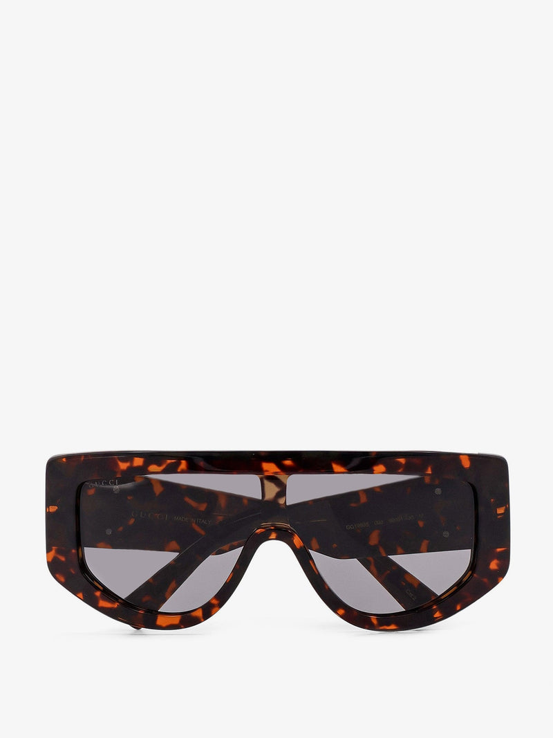 Gucci Gucci Rectangular Acetate Sunglasses Brown - World Class Fashion