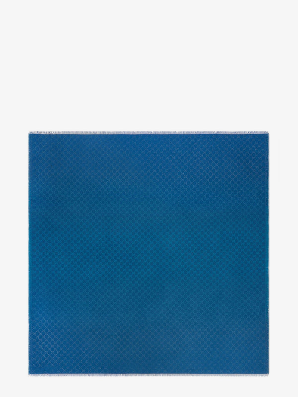 Gucci Wool Blend Shawl With Gg LamÃƒÆ’Ã‚Â© Motif